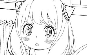 Tô màu Anya Forger trong Anime Spy x Family