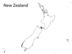 Tô màu Bản Đồ New Zealand