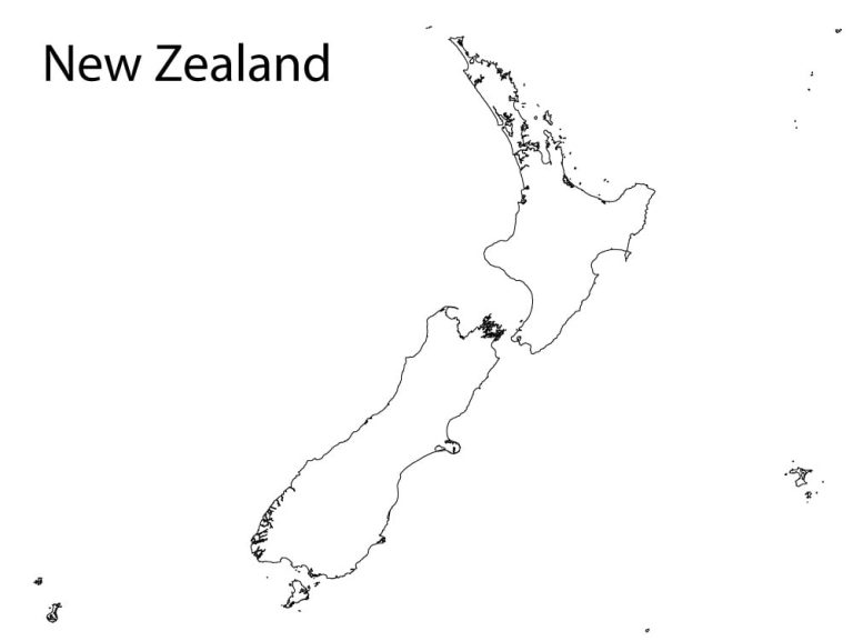 Tô màu Bản Đồ New Zealand