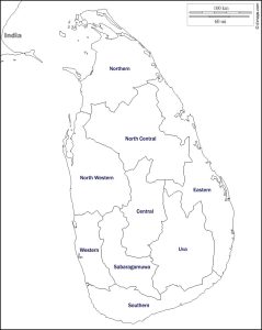 Tô màu Bản Đồ Sri Lanka