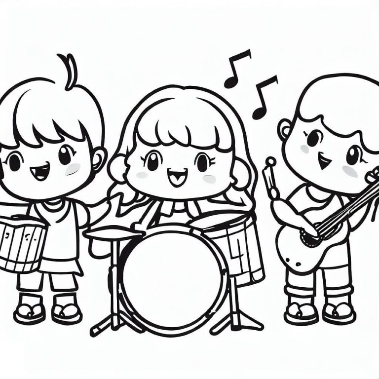 Tô màu Ban Nhạc Cute