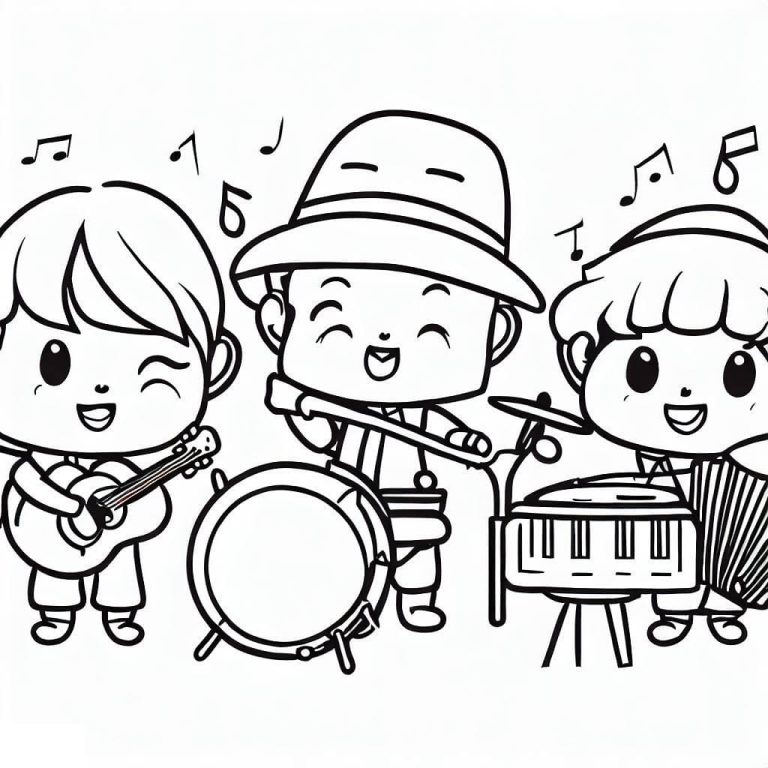 Tô màu Ban Nhạc Đáng Yêu