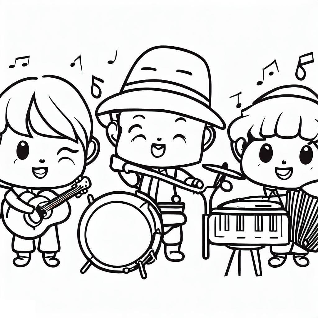 Tô màu Ban Nhạc Đáng Yêu