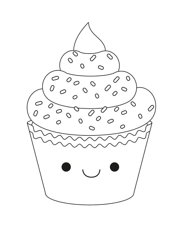 Tô màu Bánh Cupcake Dễ Thương