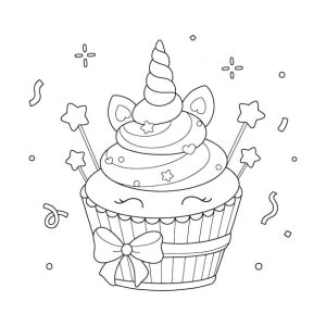 Tô màu Bánh Cupcake Xinh Xắn