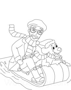 Tô màu Blippi Trượt Tuyết