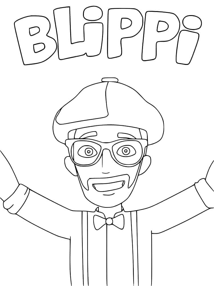 Tô màu Blippi Vui Mừng