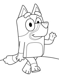 Tô màu Bluey Mỉm Cười