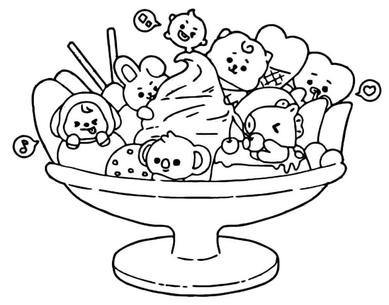 Tô màu Bộ Sưu Tập BT21 Phong Cách