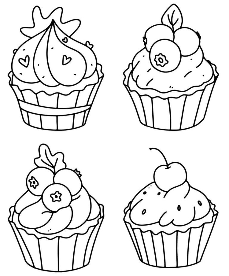 Tô Màu Bánh Cupcake