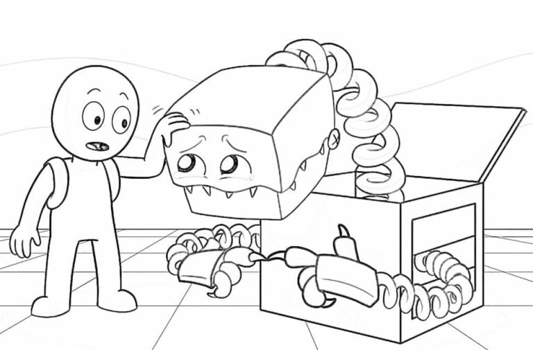 Tô màu Boxy Boo Buồn Bã