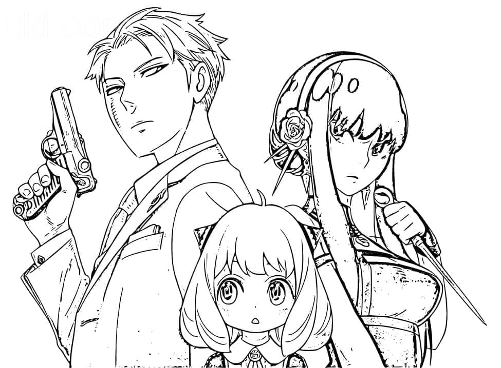 Tô màu Các Nhân Vật Anime Spy x Family