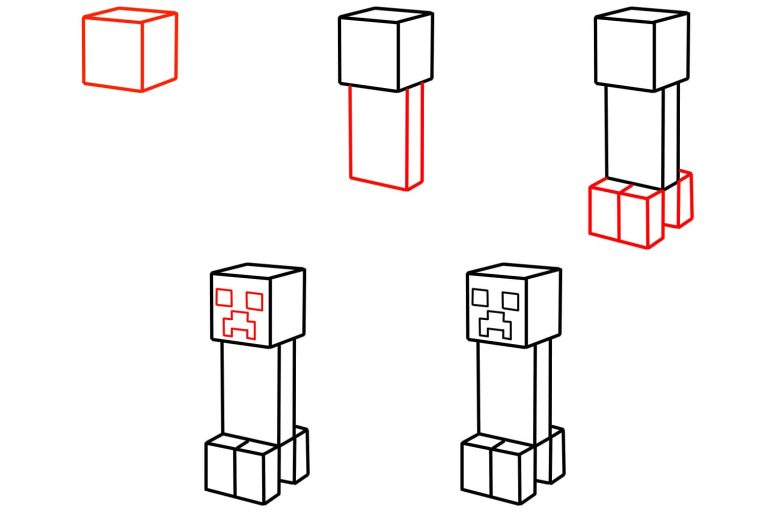 Tô màu Vẽ Minecraft Creeper