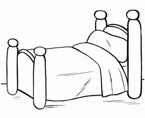 Tô màu Chiếc Giường Đơn Giản