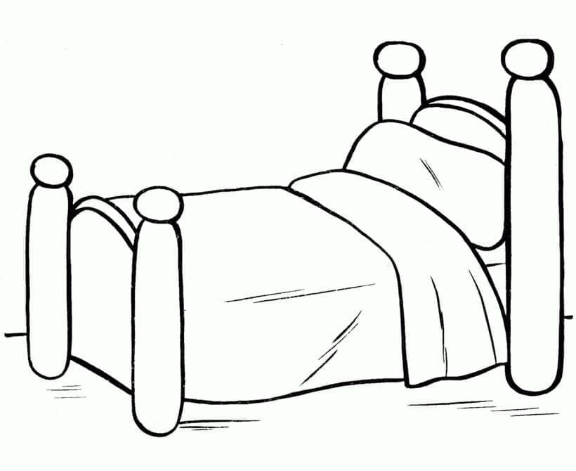 Tô màu Chiếc Giường Đơn Giản