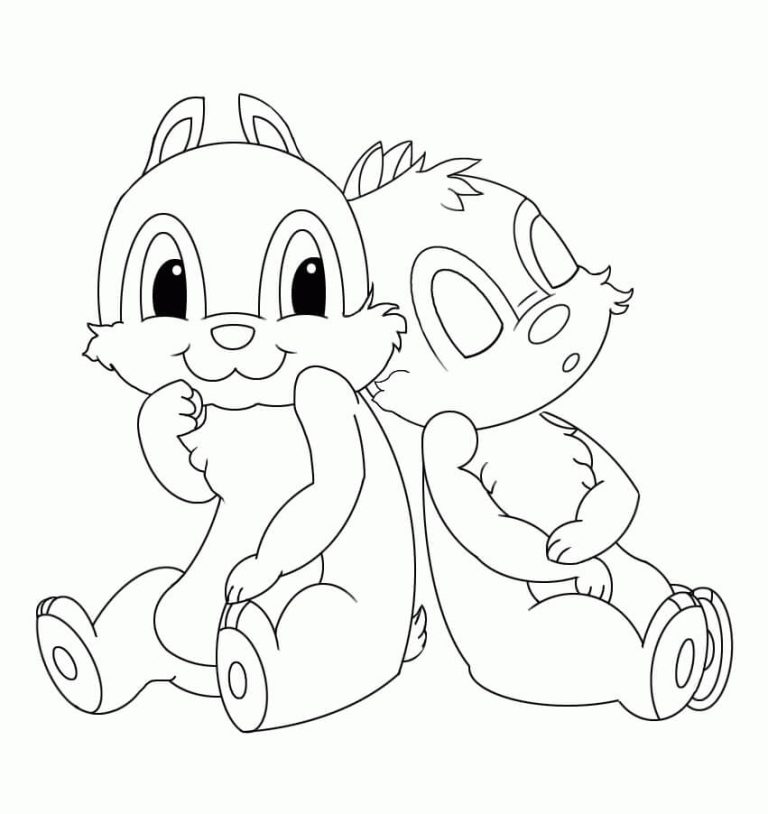 Tô màu Chip và Dale Dễ Thương