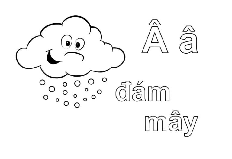 Tô màu Chữ Â Đám Mây