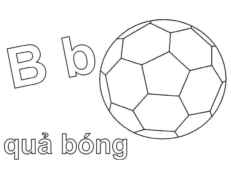 Tô màu Chữ B Quả Bóng