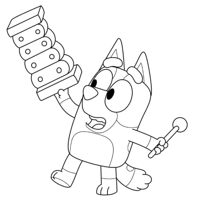 Tô màu Chú Chó Bluey Vui Vẻ