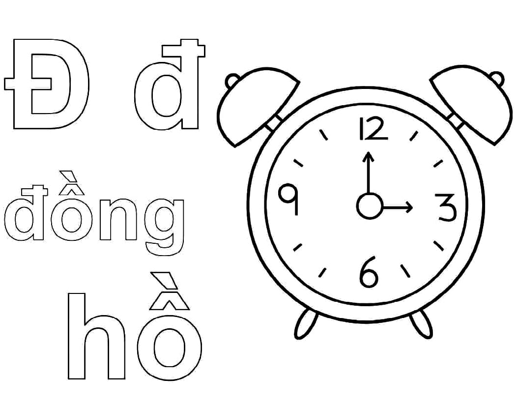 Tô màu Chữ D Đồng Hồ