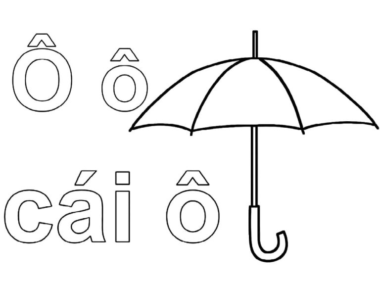 Tô màu Chữ Ô Cái Ô