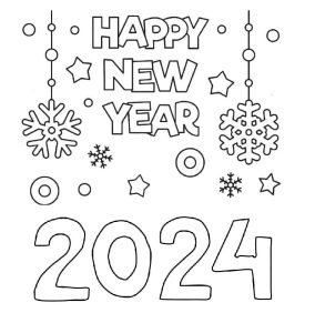 Tô màu Chúc Mừng Năm Mới Năm 2024