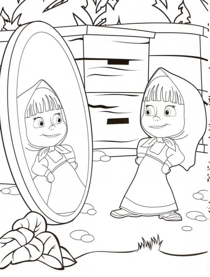 Tô màu Cô Bé Masha Vui Vẻ