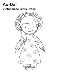 Tô màu Cô Gái Trong Bộ Áo Dài