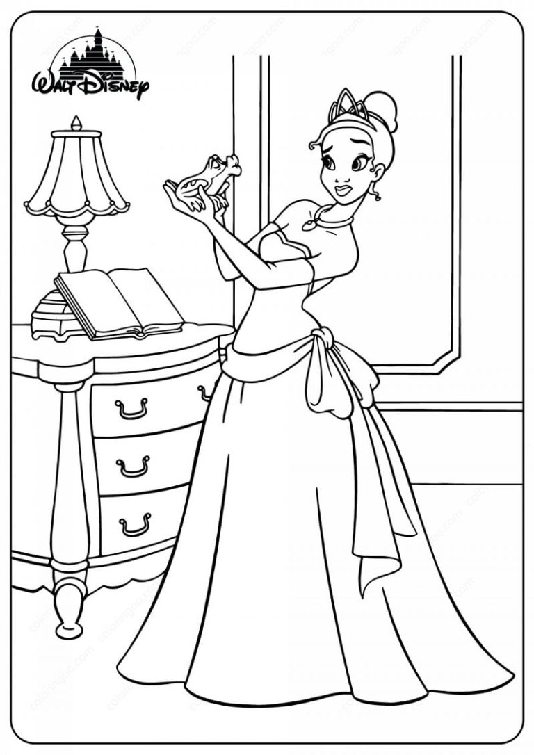 Tô màu Công Chúa Tiana và Con Ếch