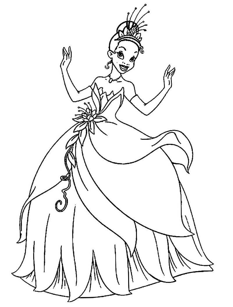 Tô màu Công Chúa Tiana Xinh Đẹp
