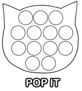 Tô màu Con Mèo Pop It