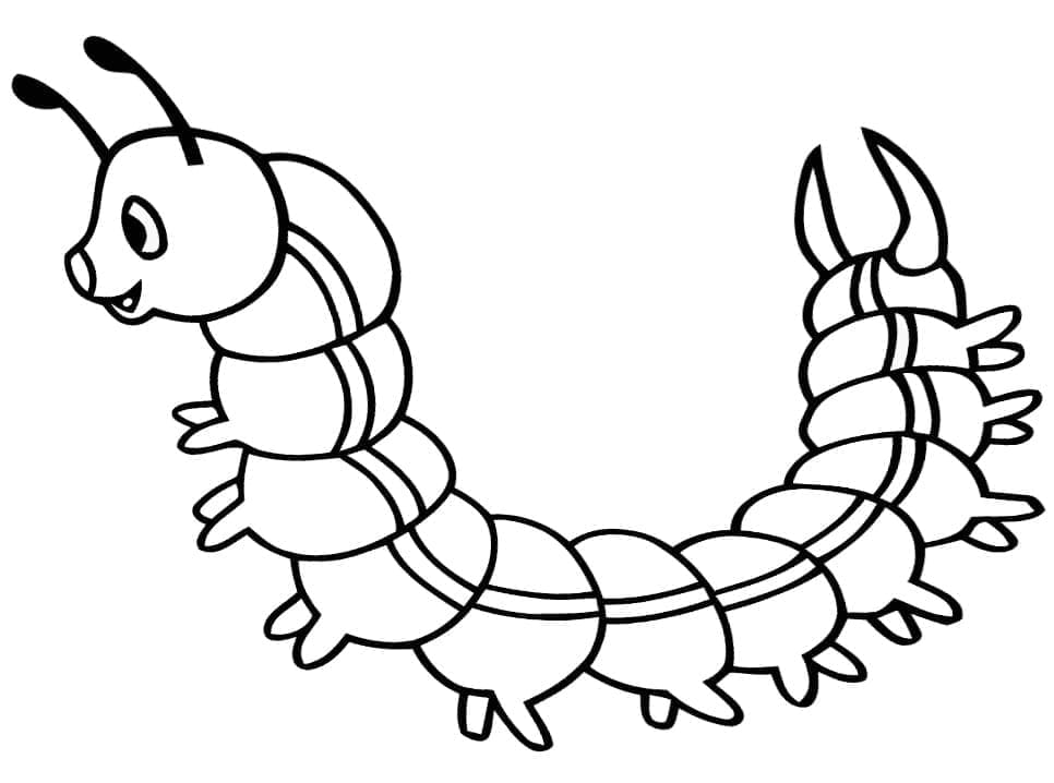Tô màu Con Rết Vui Vẻ