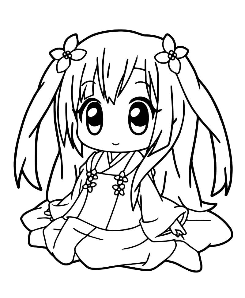 Tô màu Công Chúa Anime Chibi