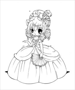 Tô màu Công Chúa Anime Cự Kì Đáng Yêu