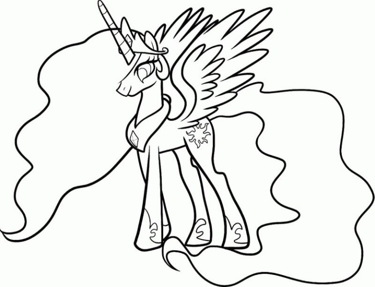 Tô màu Công Chúa Celestia Hạnh Phúc