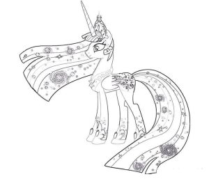 Tô màu Công Chúa Celestia Lộng Lẫy