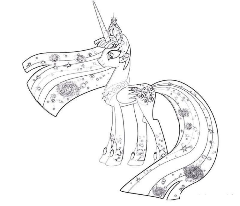 Tô màu Công Chúa Celestia Lộng Lẫy