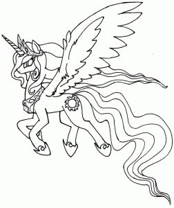 Tô màu Công Chúa Celestia Mạnh Mẽ