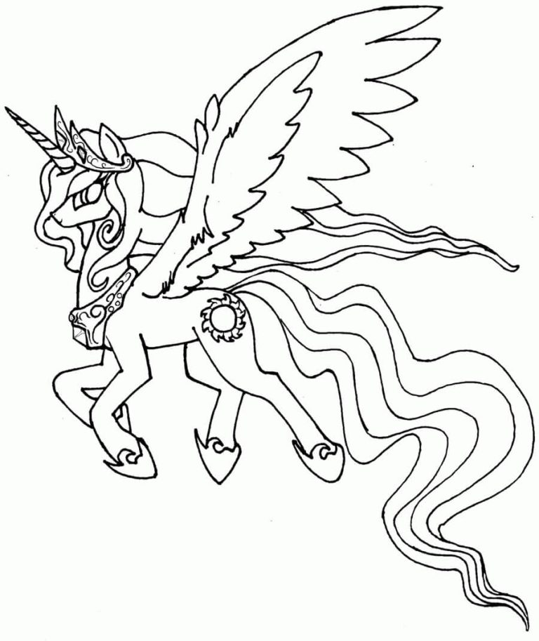 Tô màu Công Chúa Celestia Mạnh Mẽ