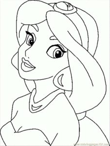 Tô màu Công Chúa Jasmine Mỉm Cười