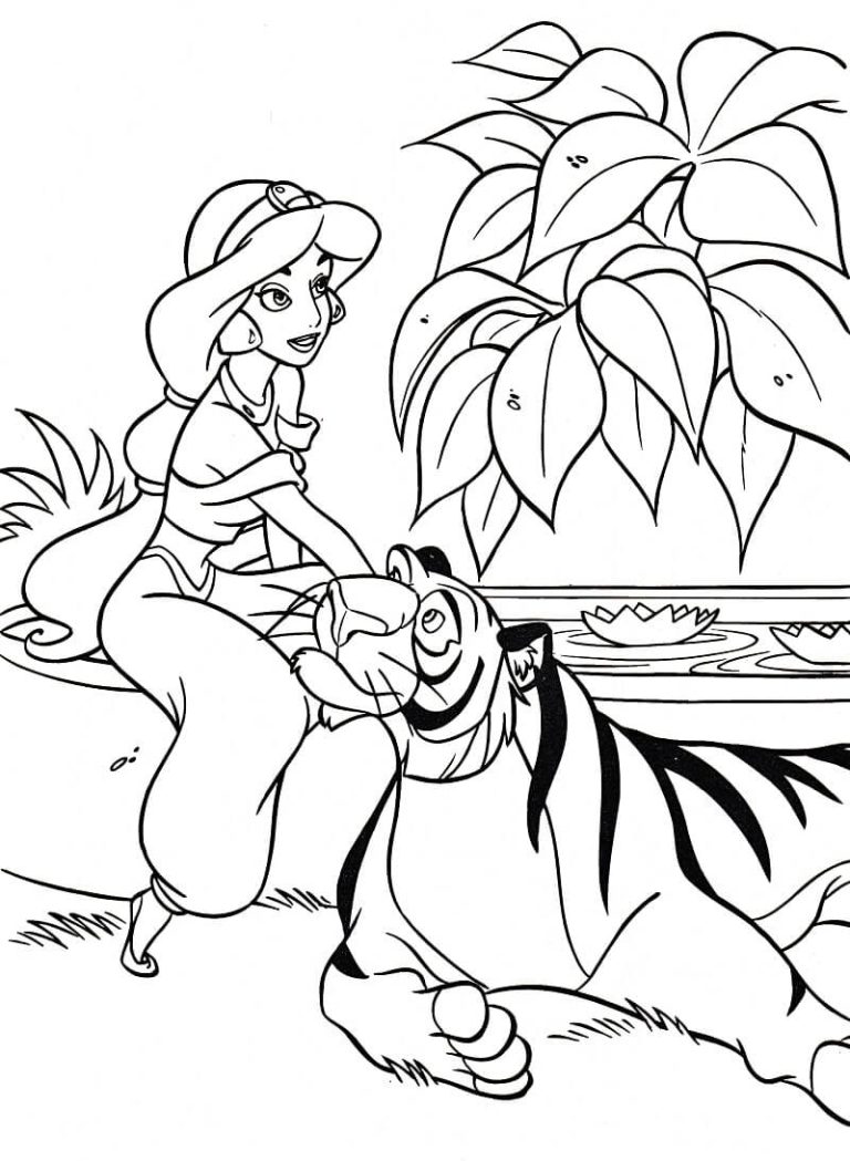 Tô màu Công Chúa Jasmine và Rajah