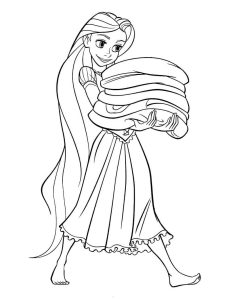 Tô màu Công Chúa Rapunzel Dọn Dẹp