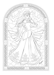 Tô màu Công Chúa Zelda Tươi Đẹp