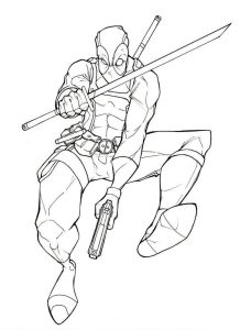 Tô màu Deadpool Hành Động