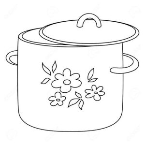 Tô màu Đồ Dùng Gia Đình Cái Nồi