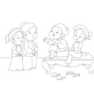 Tô màu Gia Đình Hai Người Anh Em