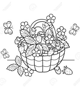 Tô màu Giỏ Dâu Tây