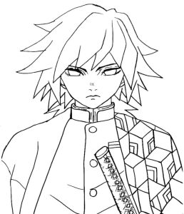 Tô màu Giyu Tomioka Trong Demon Slayer