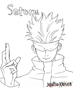 Tô màu Gojo Satoru Trong Anime
