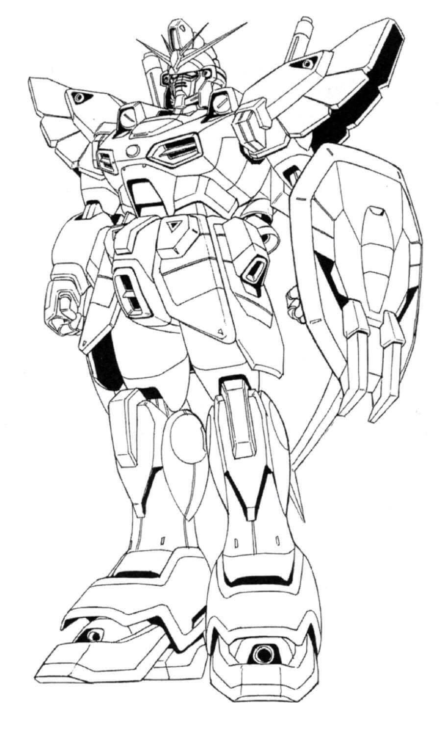 Tô màu Gundam Cầm Khiên